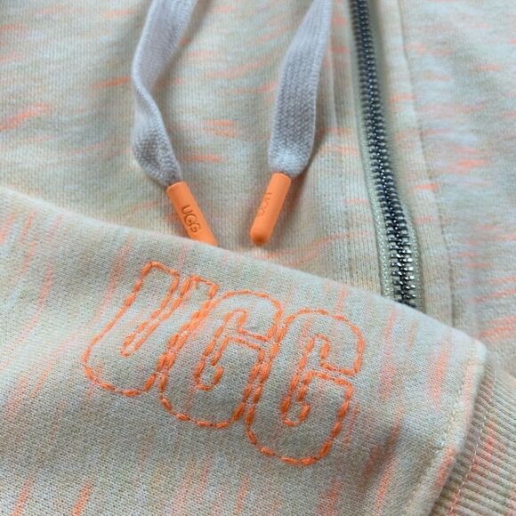 🪦 UGG RTW Womens Orange Full Zip Sweater Size M - Picture 10 of 10